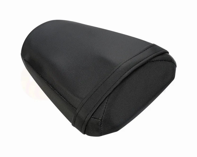 Black PU leather protective cover on a Suzuki GSXR1000 motorcycle seat.