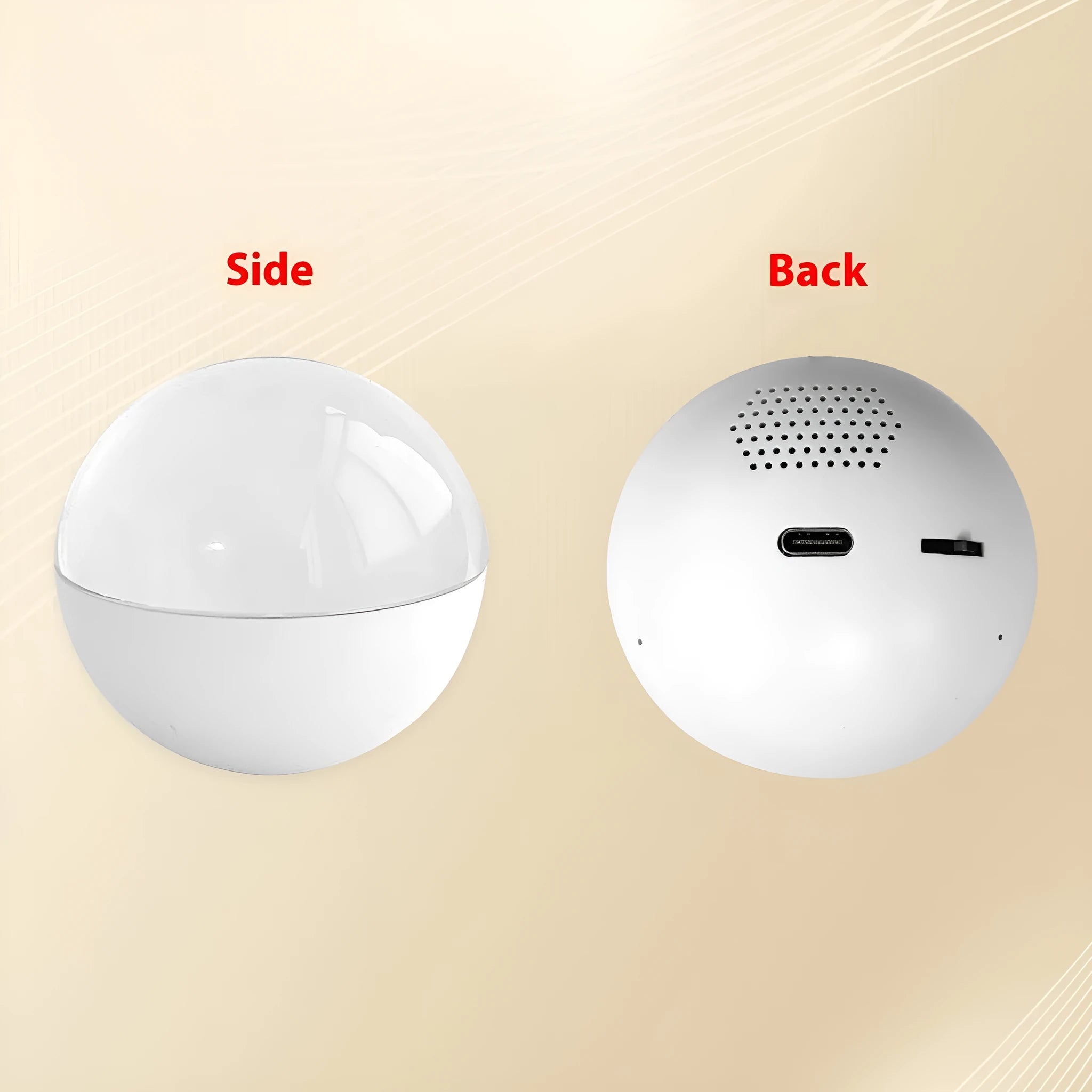 Electronic ball video player with round colour screen and dial control in choice of five colours