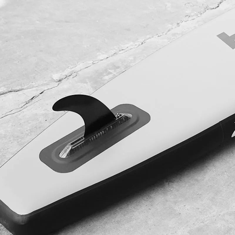 SUP paddle with large removable fish fins for water dispenser applications
