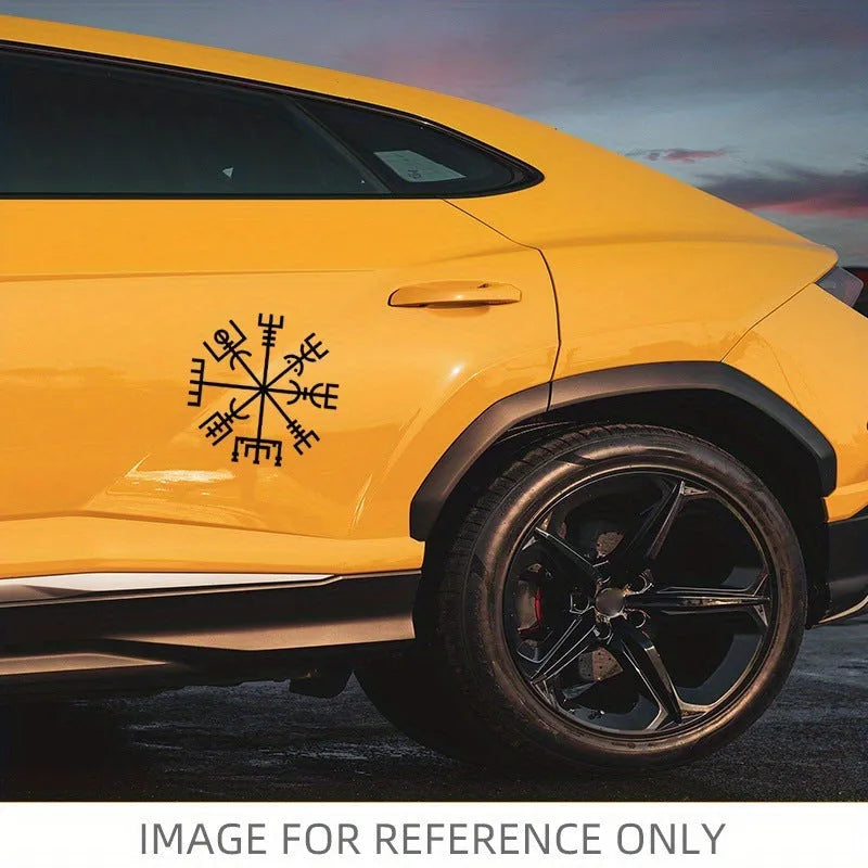 13x13cm square vinyl car sticker with transparent design for window application