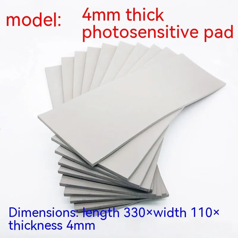 Black and grey photosensitive seal mat for calligraphy and pottery in three thickness options