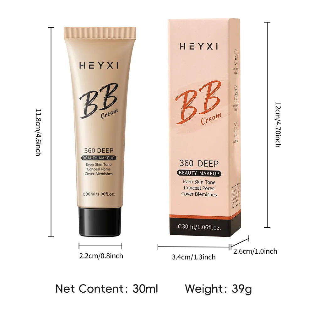 Waterproof BB cream in four colour options for universal skin coverage