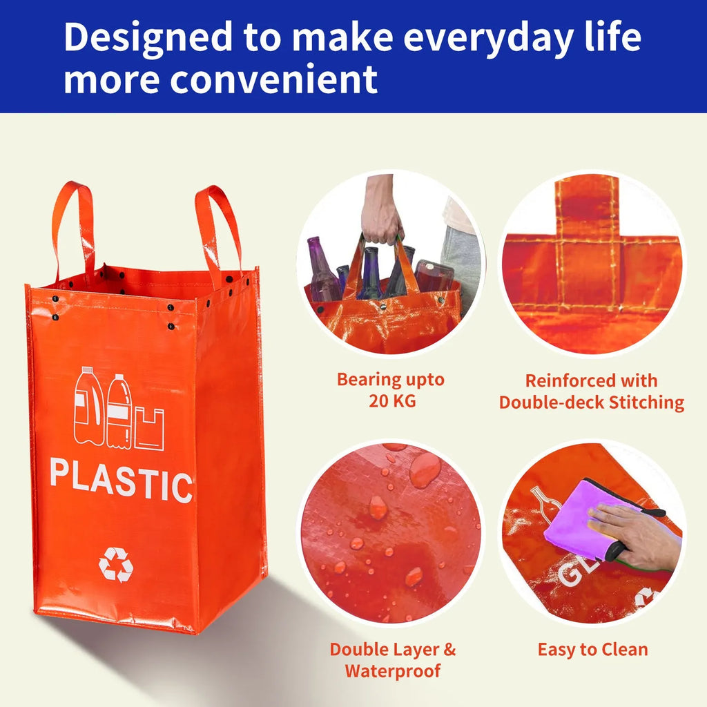 40 litre PP plastic rubbish bag roll in multiple colours for waste classification