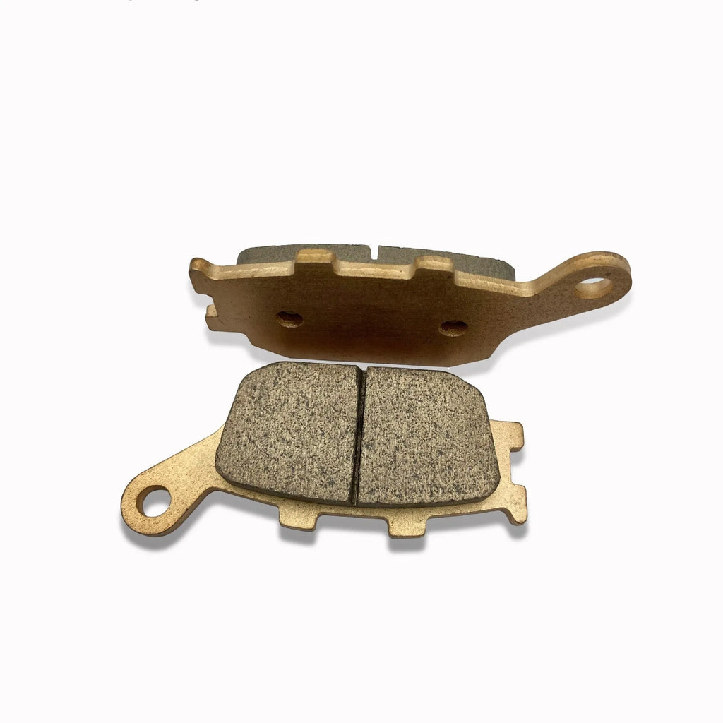Sintered rear motorcycle brake pad set for Honda CBR954RR, CBR900RR, and CBR929RR.