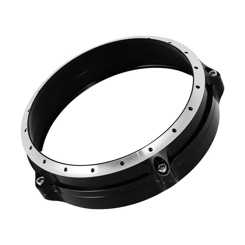 Black CNC aluminium headlight cover protective frame for BMW R NineT Scrambler motorcycle