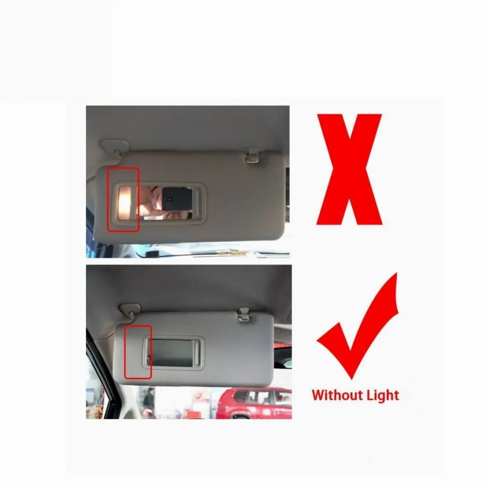 Beige sun visor with cosmetic mirror for Nissan Lida 2005-2012 cars