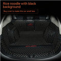 Mitsubishi Outlander car boot mat with 3D edging in wine red colour with contrasting stitching.