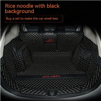 Mitsubishi Outlander car boot mat with 3D edging in wine red colour with contrasting stitching.