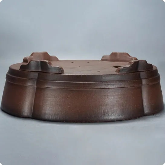 Purple clay classical flower pot with old pile styling for indoor plants and bonsai trees