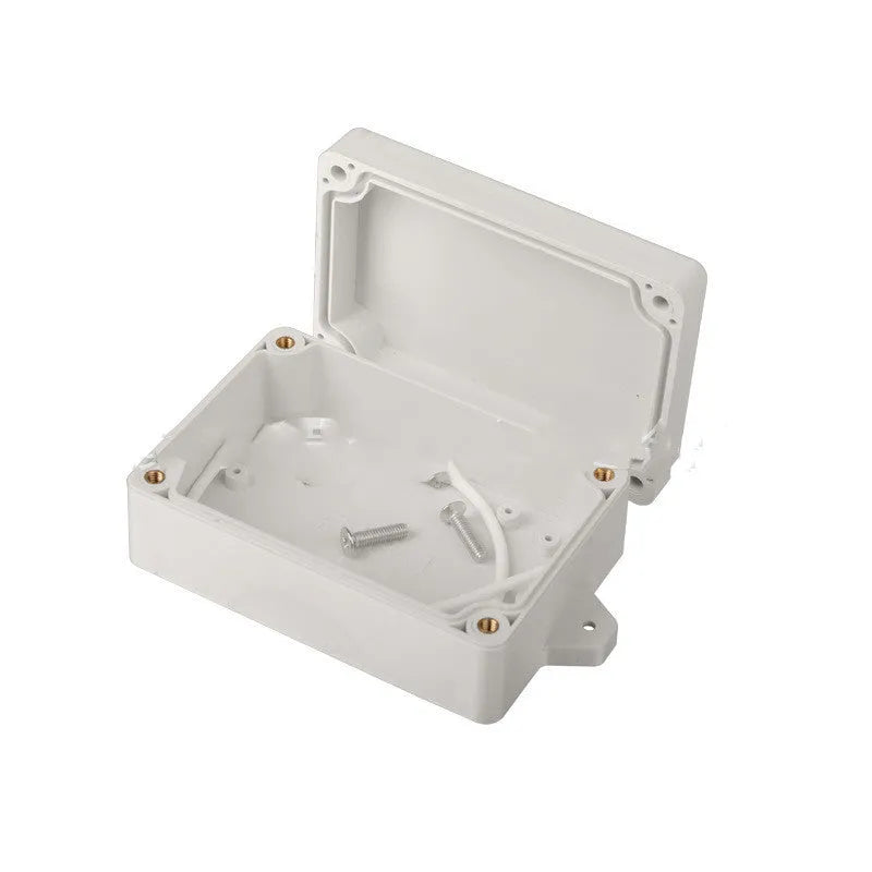 ABS plastic waterproof electrical enclosure box for security monitoring power supplies, dimensions 100mm by 68mm by 40mm.