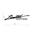 Laser reflective black text car sticker on vehicle surface