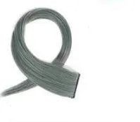 Long curly gradient hair wig patch in mixed silk material, showing 60cm length and vibrant colour options.