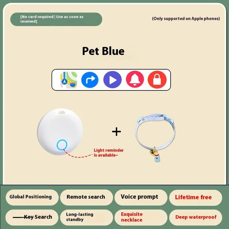 Pet GPS tracking device with collar attachment for cats and dogs