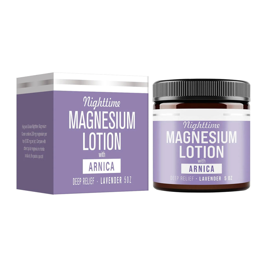 150ml magnesium body butter cream jar measuring 7.1cm square