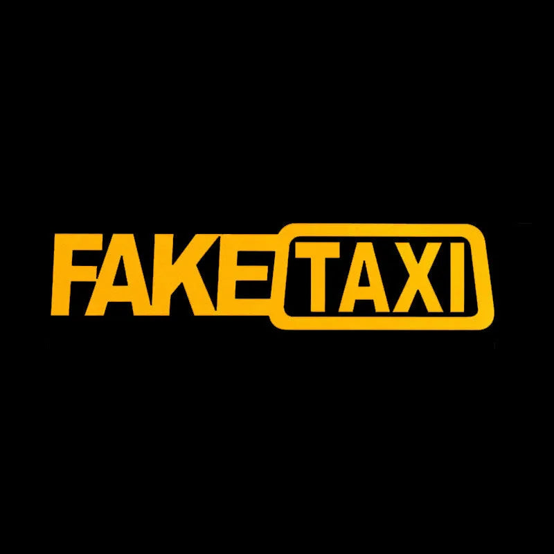 FAKE TAXI car warning sticker 20x8cm waterproof PET vehicle decal