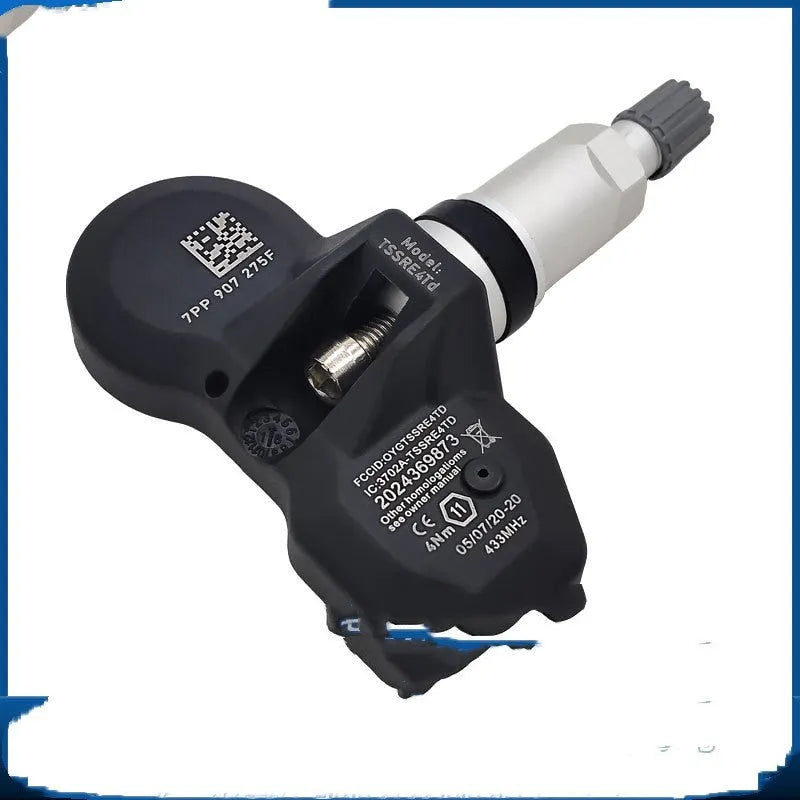 Black tyre pressure monitoring system for Audi cars with four wireless valve sensors
