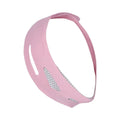 Pink elastic V face bandage for facial contouring and skincare