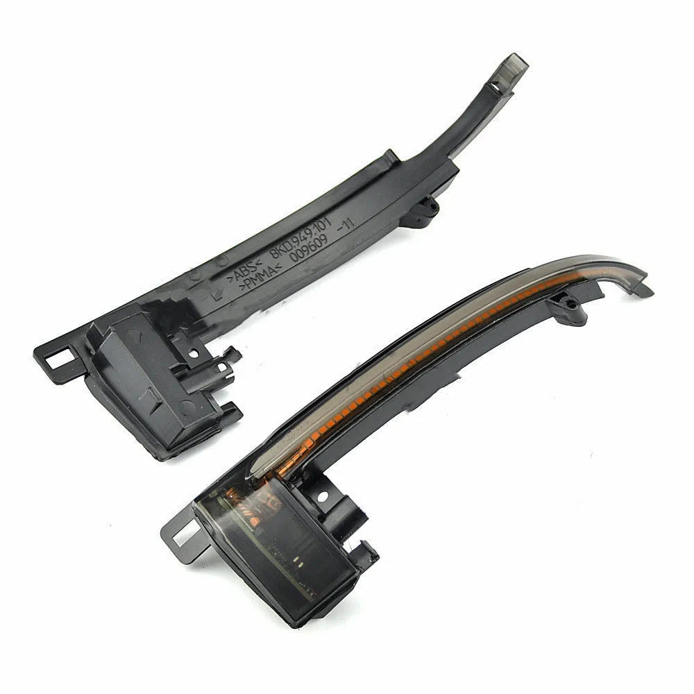Dynamic LED mirror turn signal indicator for Audi B8 and B8.5 models in blackened finish.