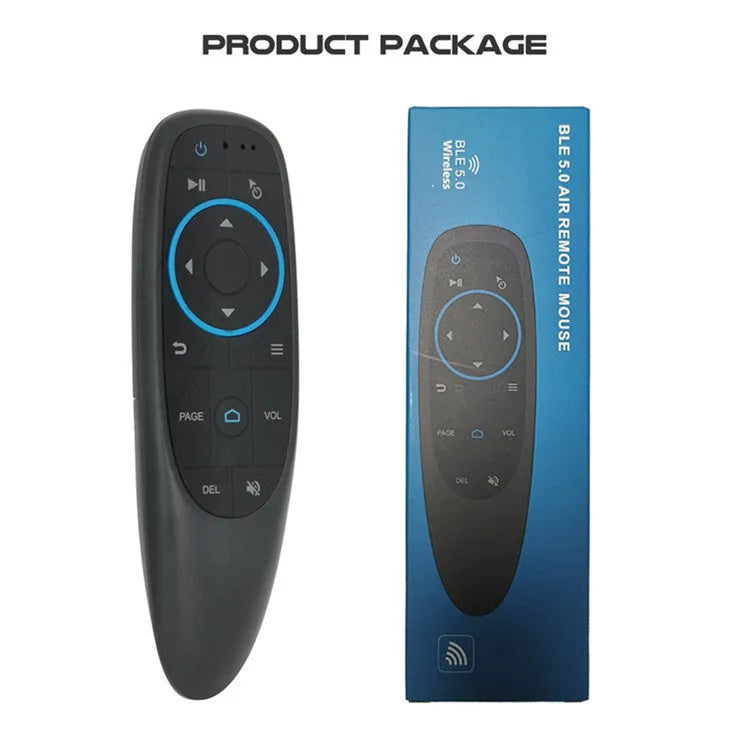 G10 G10S black voice remote control with silicone buttons and plastic shell for Android players