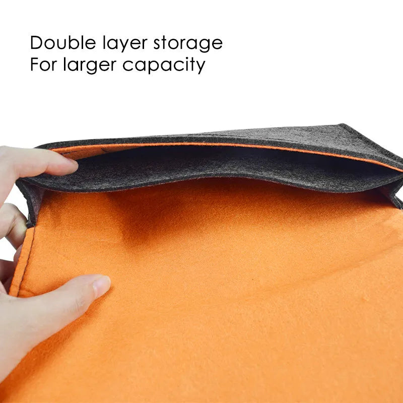 Black felt protective pouch case for Nintendo Switch with game cartridge slots