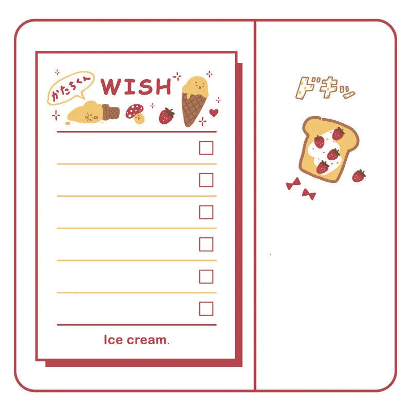 Daily countdown notes notebook with 50 pages measuring 65x100mm in eight design options
