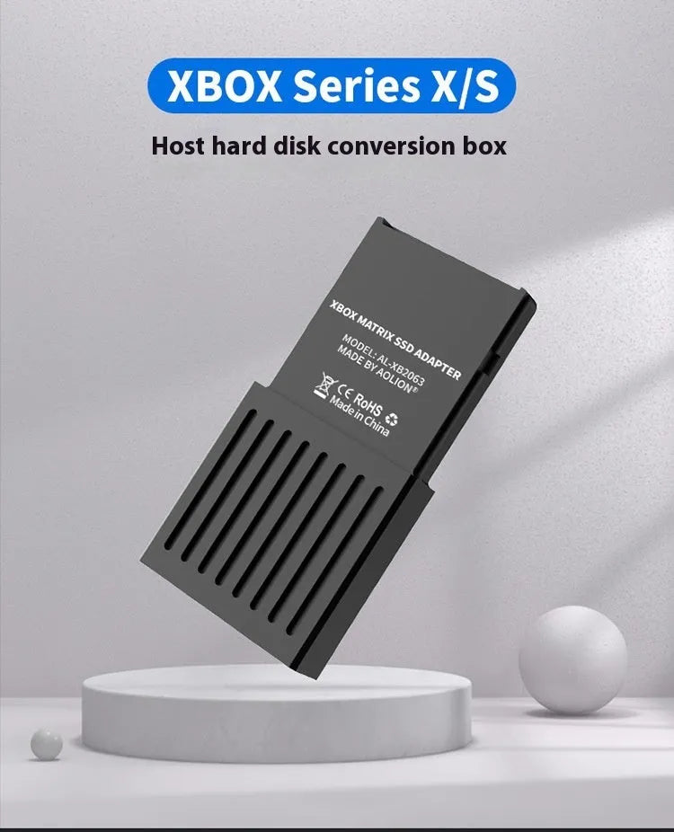 Aluminium alloy Xbox Series X S hard disk switching box with CFexpress to M.2 SSD interface.