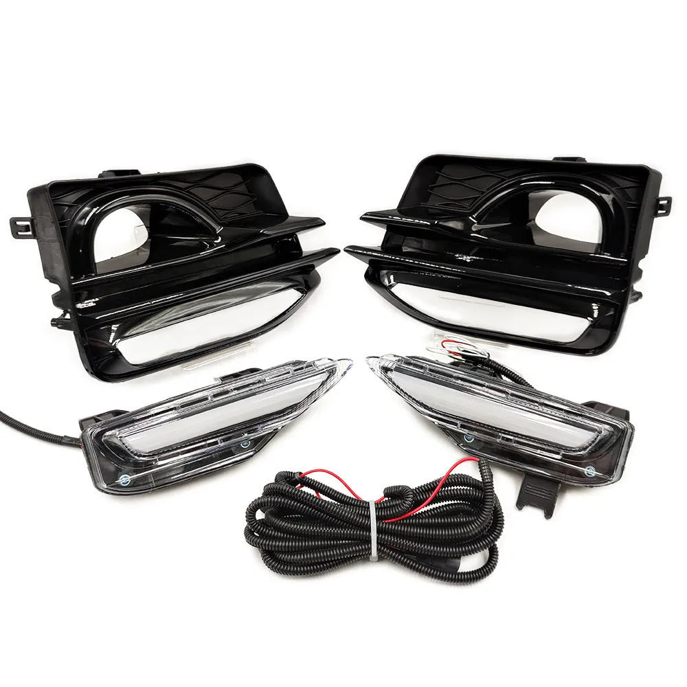 Infiniti Q50 Q70 front bumper LED daytime running and turn signal lamp unit with streamer lights