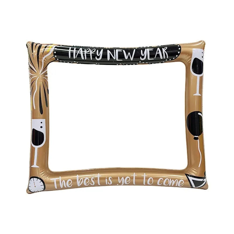 Christmas-themed inflatable PVC photo frame for party decorations and group photography