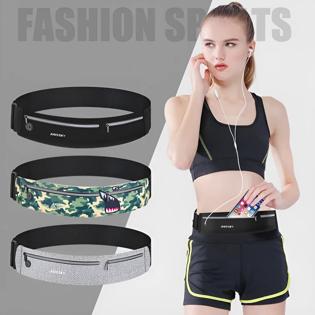 8-inch waterproof waist bag in camouflage crocodile colour made from chinlon Lycra fabric