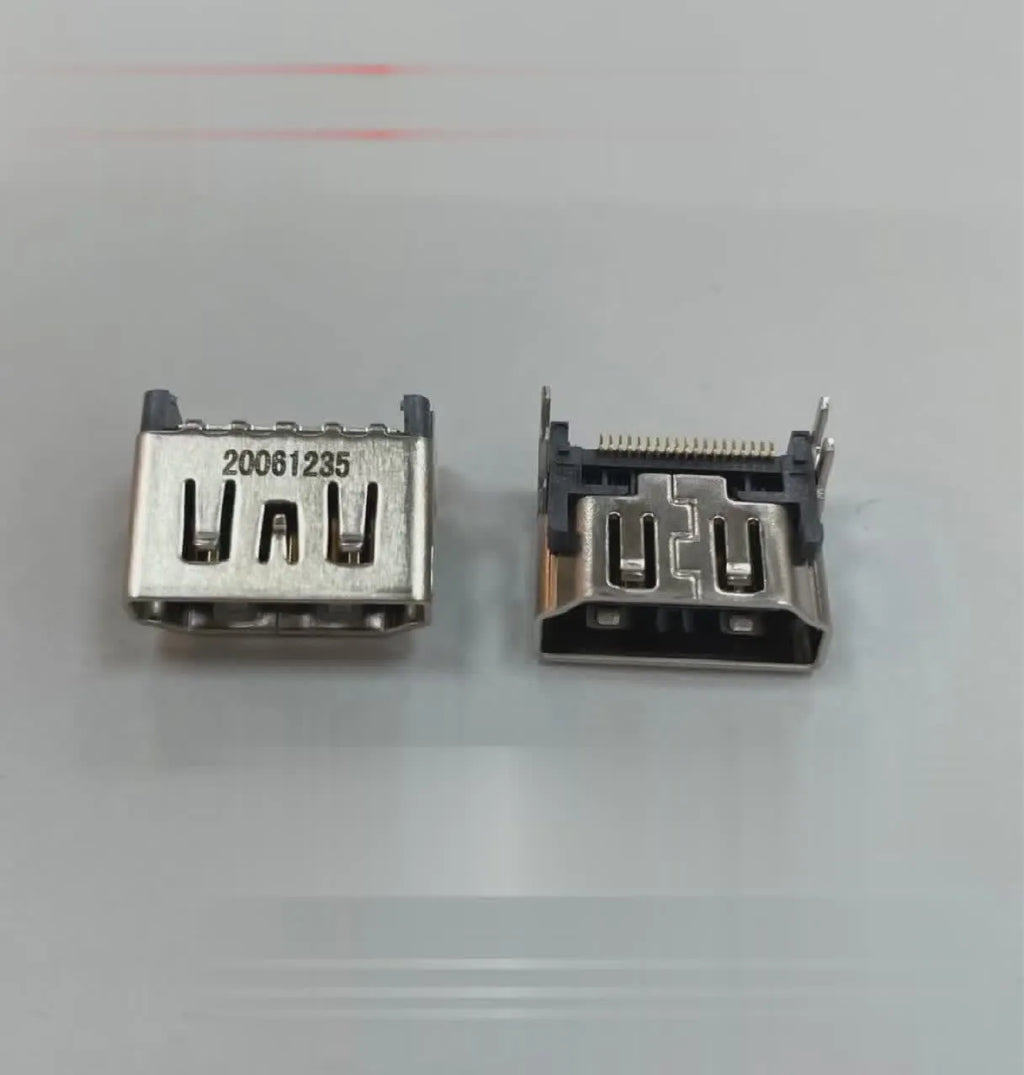Silver HDMI host interface socket for game console connectivity and replacement applications