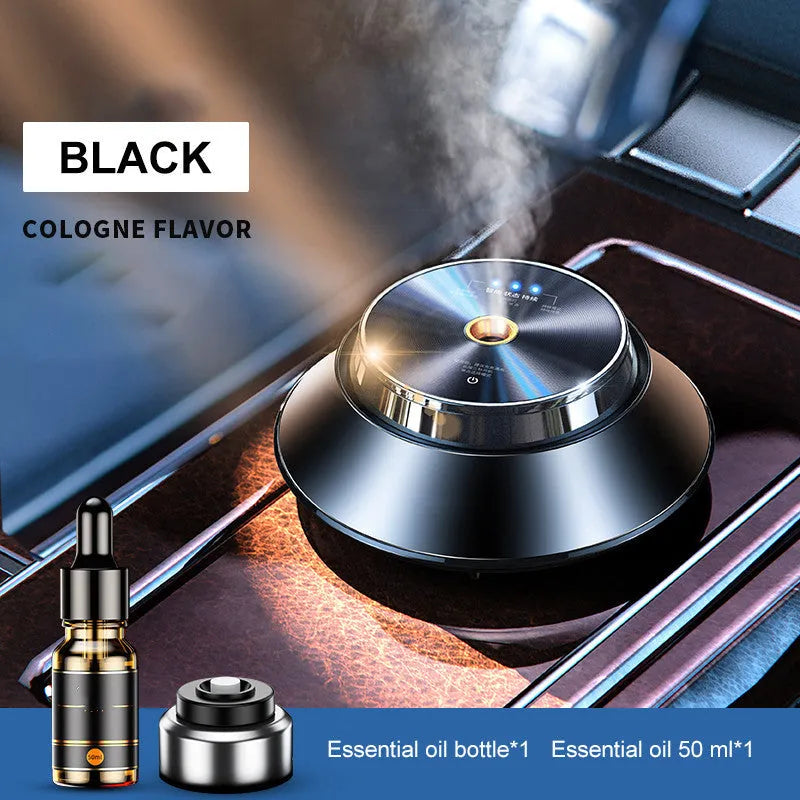 Black butterfly design car aromatherapy air purifier with metal construction and USB cable
