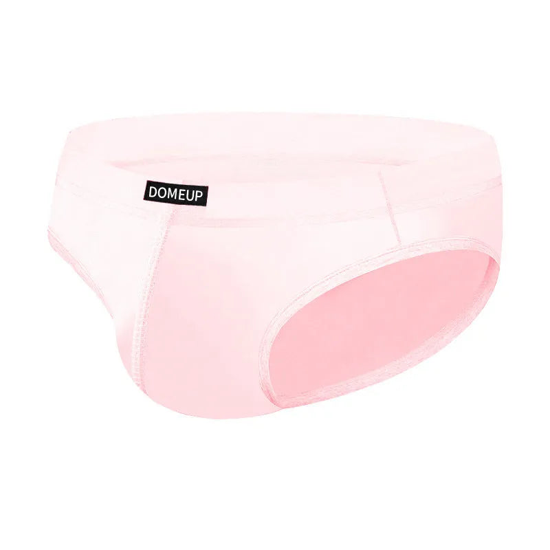 Men's solid colour low waist briefs with seamless breathable design in white, black or pink