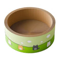 45cm round cat scratch board with deep pit texture made from corrugated paper