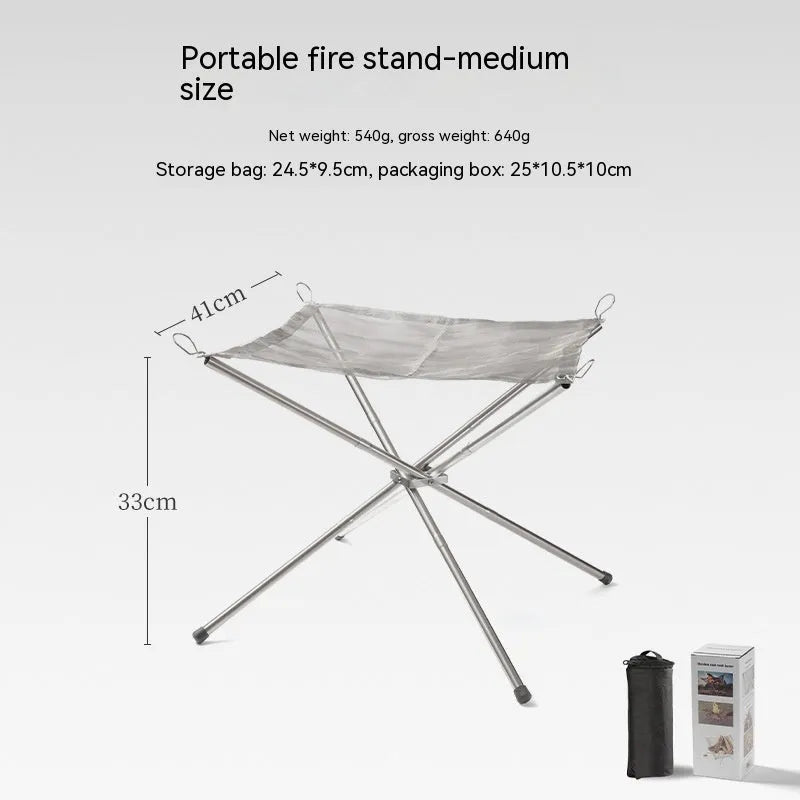 Stainless steel barbecue grill with cooking net for outdoor use in silver finish