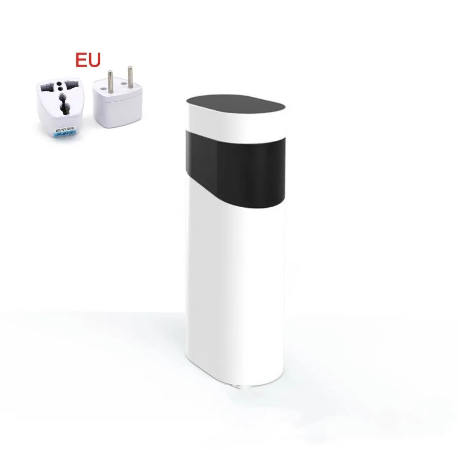 Black and Green compact desktop instant water dispenser with digital display for adjustable temperature control.