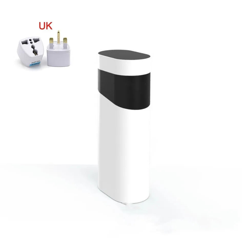Black and Green compact desktop instant water dispenser with digital display for adjustable temperature control.