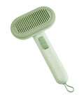 Large light grey pet grooming comb with comb teeth, detangler, and a one-click shaver for cats and dogs.