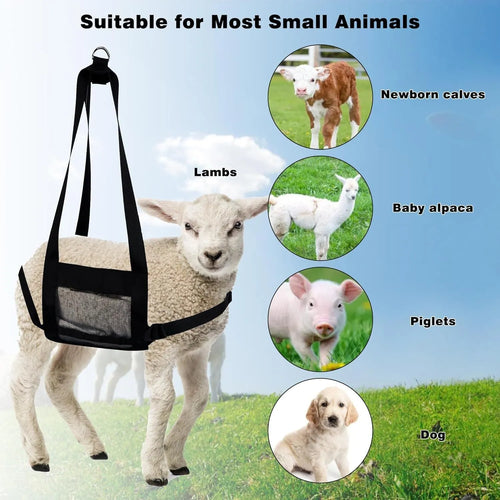 Calf large dog weighing sling bag measuring 35cm by 150cm for livestock and pet handling.