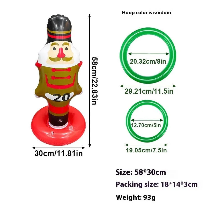 PVC inflatable character ferrule throwing toy in multiple Halloween and festive designs
