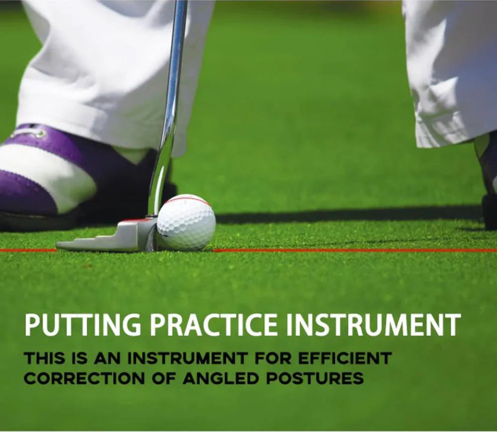Black golf laser sight aiming instrument for putting alignment practice