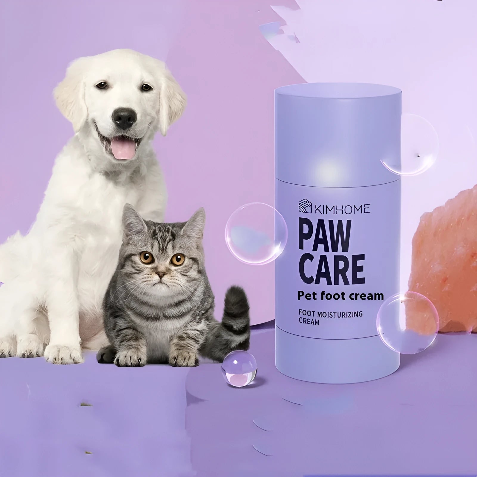 40g pet foot cream in container with Brazil palm wax for cat and dog claw care