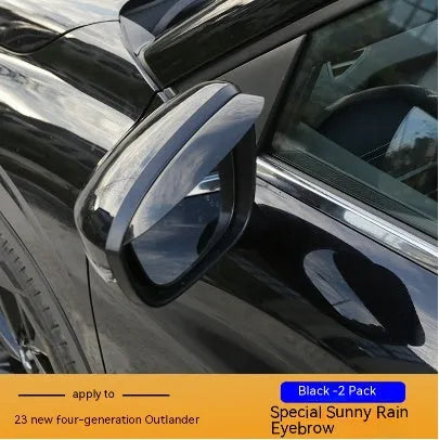 2023 Mitsubishi Outlander black and translucent window deflectors installed on vehicle exterior