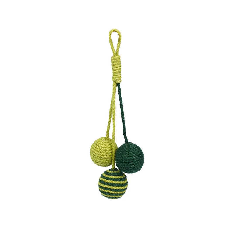 Multi-colour cat teaser stick toy set with bite-resistant catnip ball measuring 255mm by 105mm