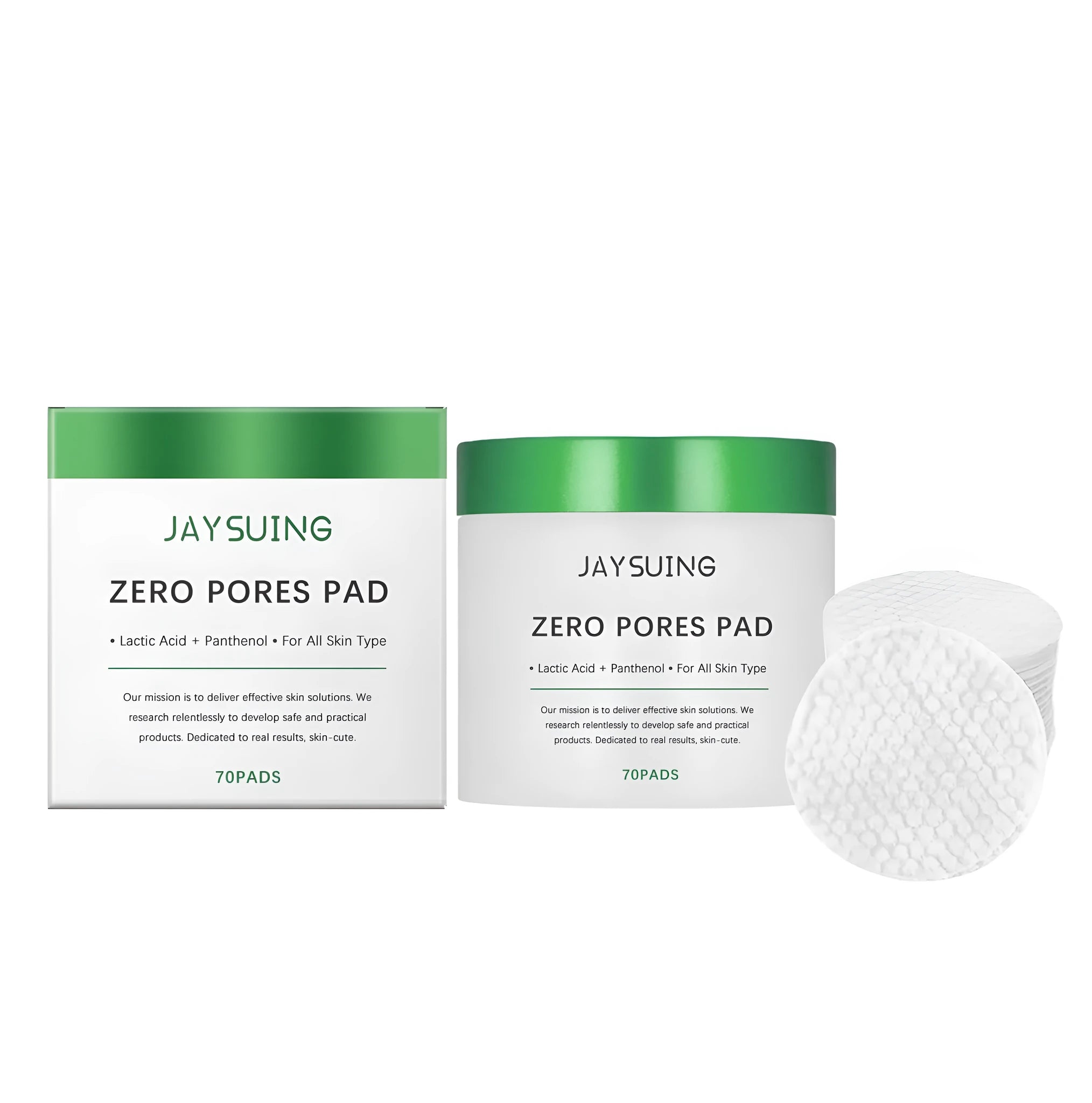 Seventy count pack of disposable moisturising and cleaning facial pads on a blue background.