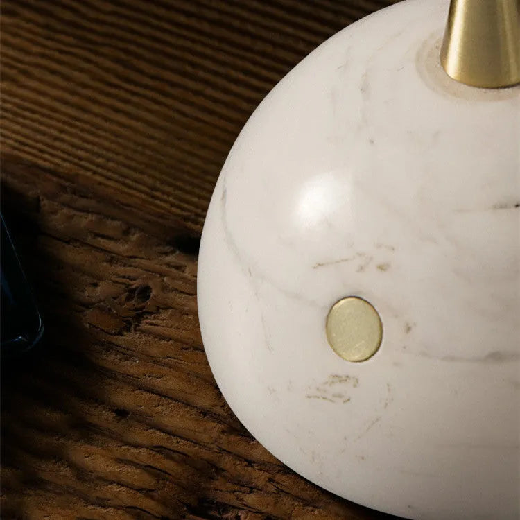 Glass desk lamp with dimmable LED light and touch switch control