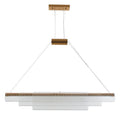 Minimalist glass pendant lamp with iron construction and LED lighting in three length options