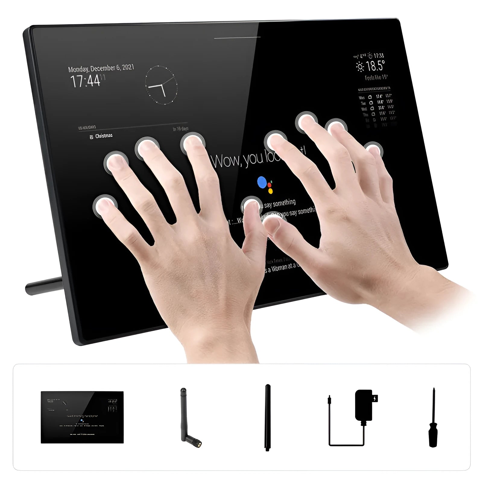 13.3-inch computer voice assistant main control touch display with ABS casing