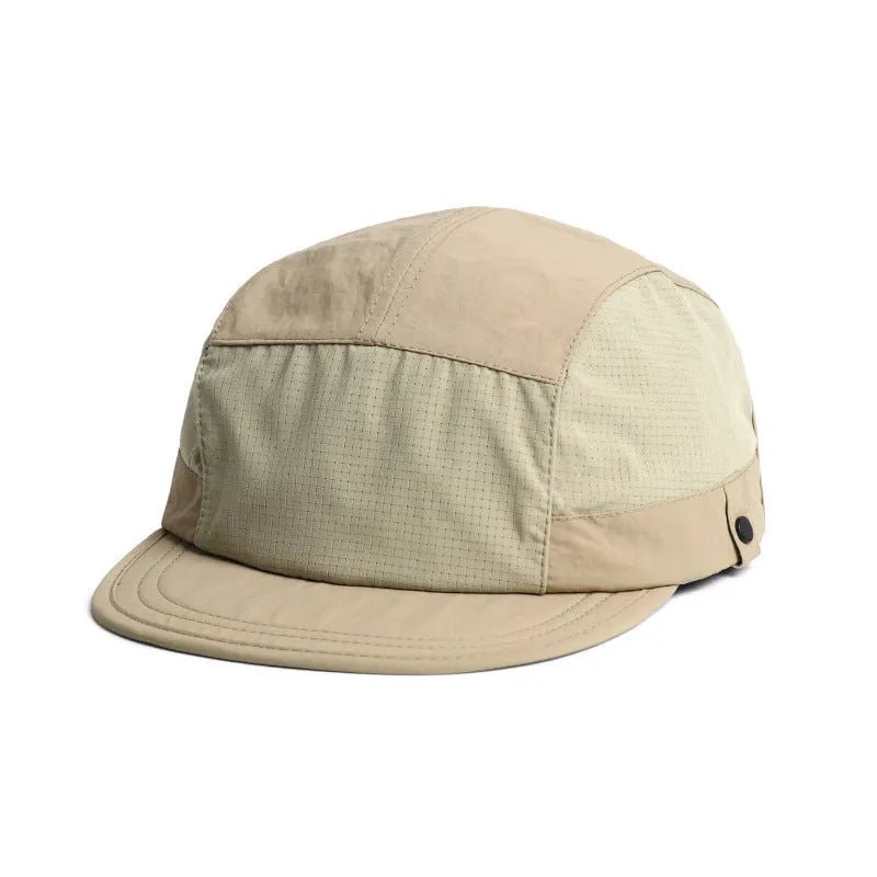 Dome crown summer hat in polyester fabric with soft tongue design for breathable sun protection