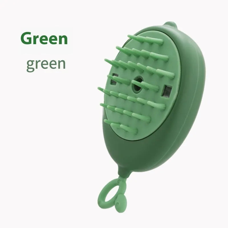 Pet grooming comb with spray function, massage features, and steam capabilities for hair removal