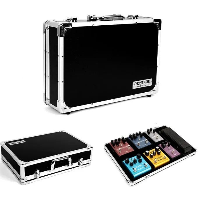 T-EC8 aviation box guitar comprehensive effects unit with trumpet foot controller in flight case